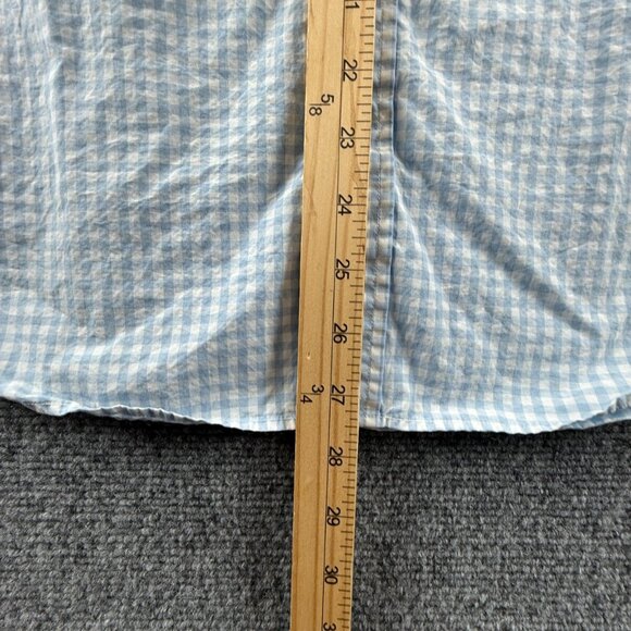 Brooks Brothers Cotton Blue Medium Button-Down Check Men Shirt Long Sleeve Adult - Picture 4 of 14